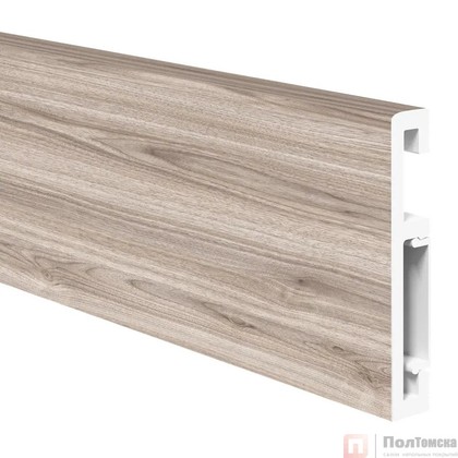 Напольный плинтус ПВХ Foresta Grace Орех Пекан сливочный стронг FG 029 2000х70х13 мм