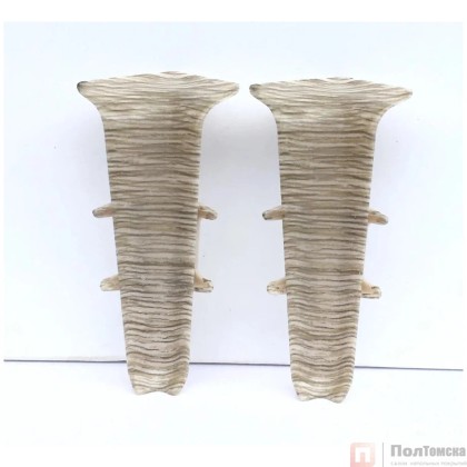 Угол внутренний для плинтуса 85мм "Деконика" (2шт. во флоупак), 208 Дуб Мокко