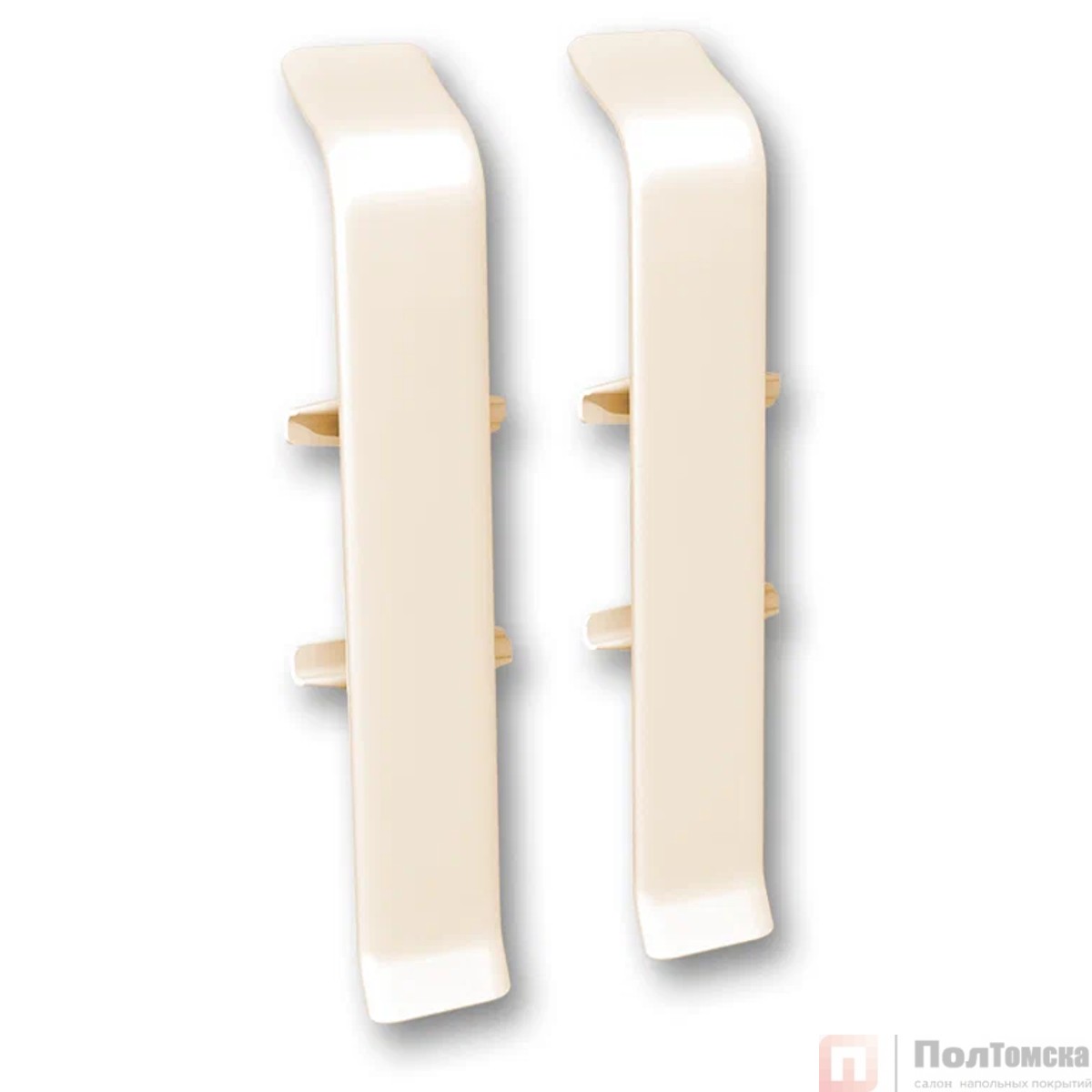 Соединитель для плинтуса 85мм "Деконика" (2шт. во флоупак), 034 Светлая слоновая кость