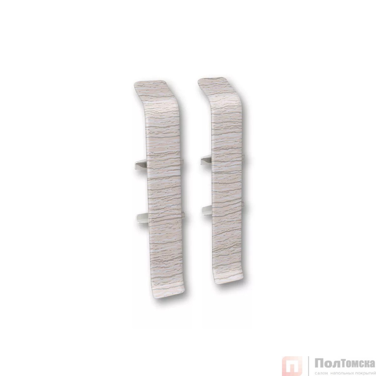 Соединитель для плинтуса 85мм "Деконика" (2шт. во флоупак), 253 Ясень серый