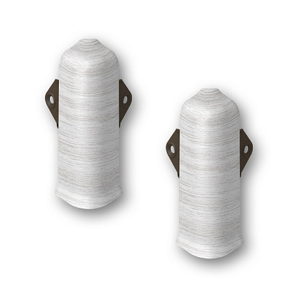 362 Угол наружный Лексида 80мм с крепежом Акация белая (2шт/блистер)