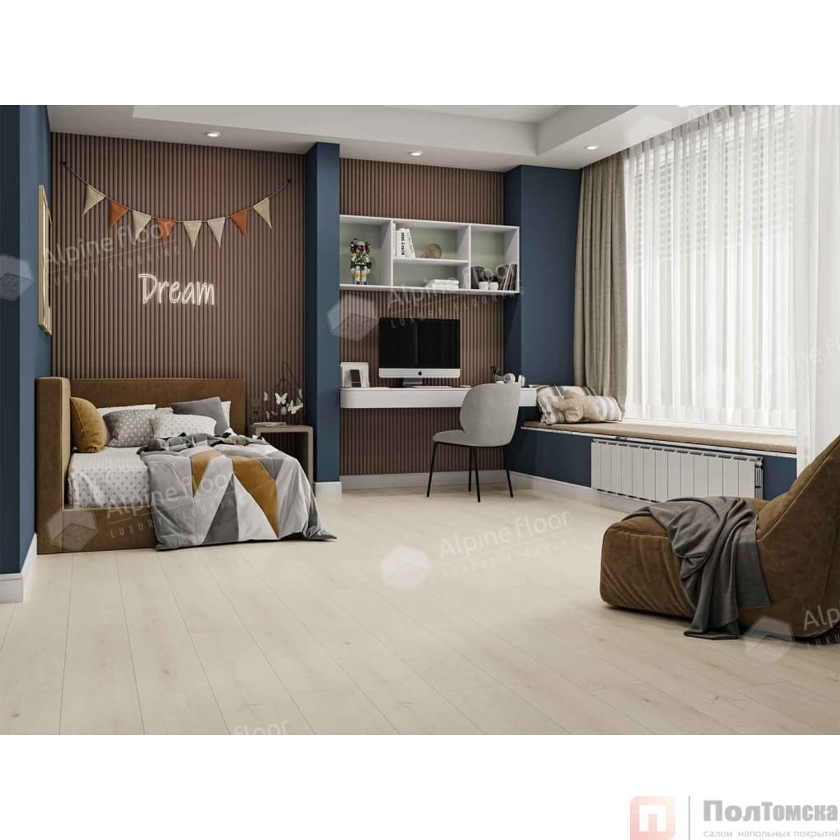 Клеевая плитка Alpine Floor Grand Sequoia LVT Гиперион ECO 11-2502