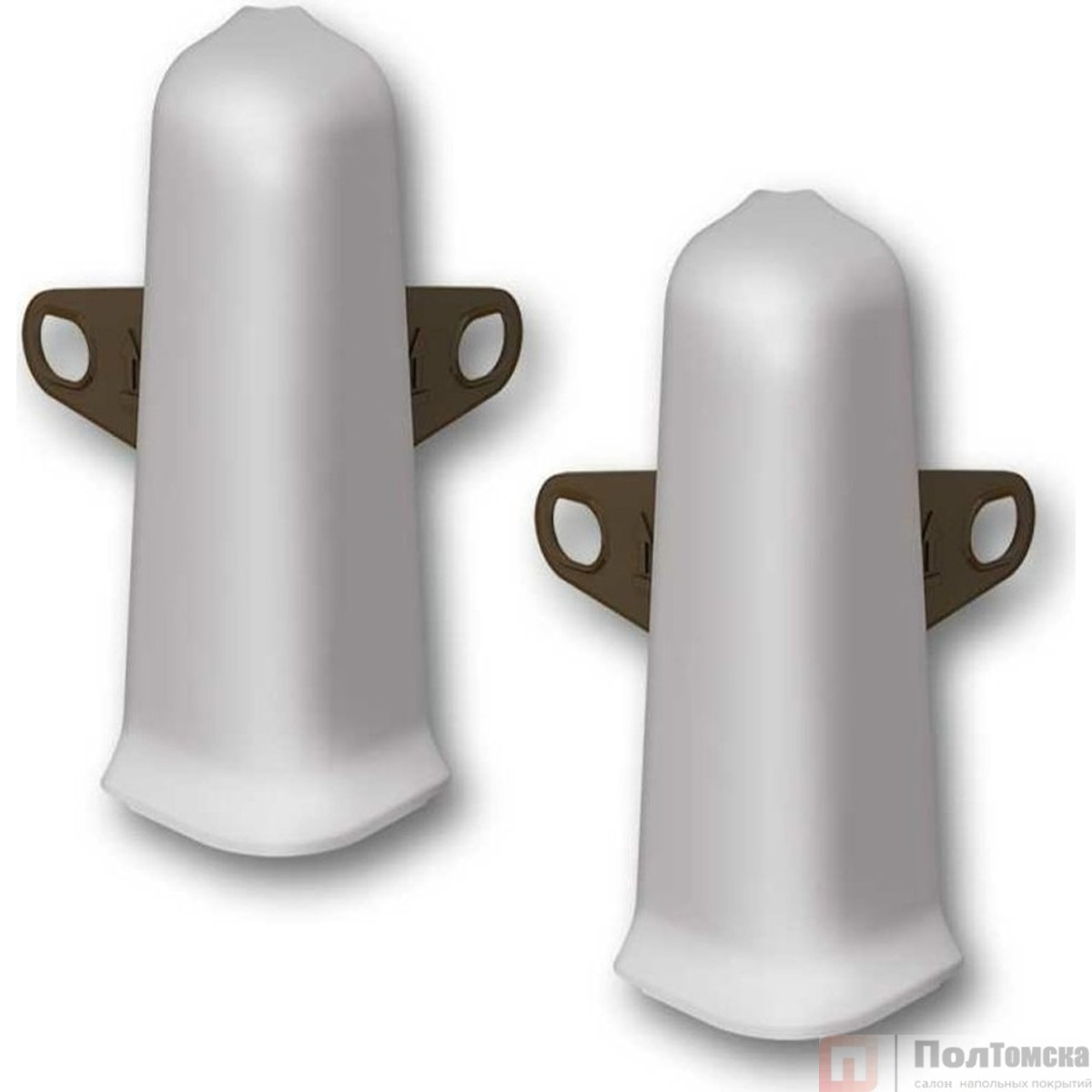 Угол наружный (внешний) с крепежом 85мм "Деконика" (2шт. во флоупак), 036 Платиново-серый