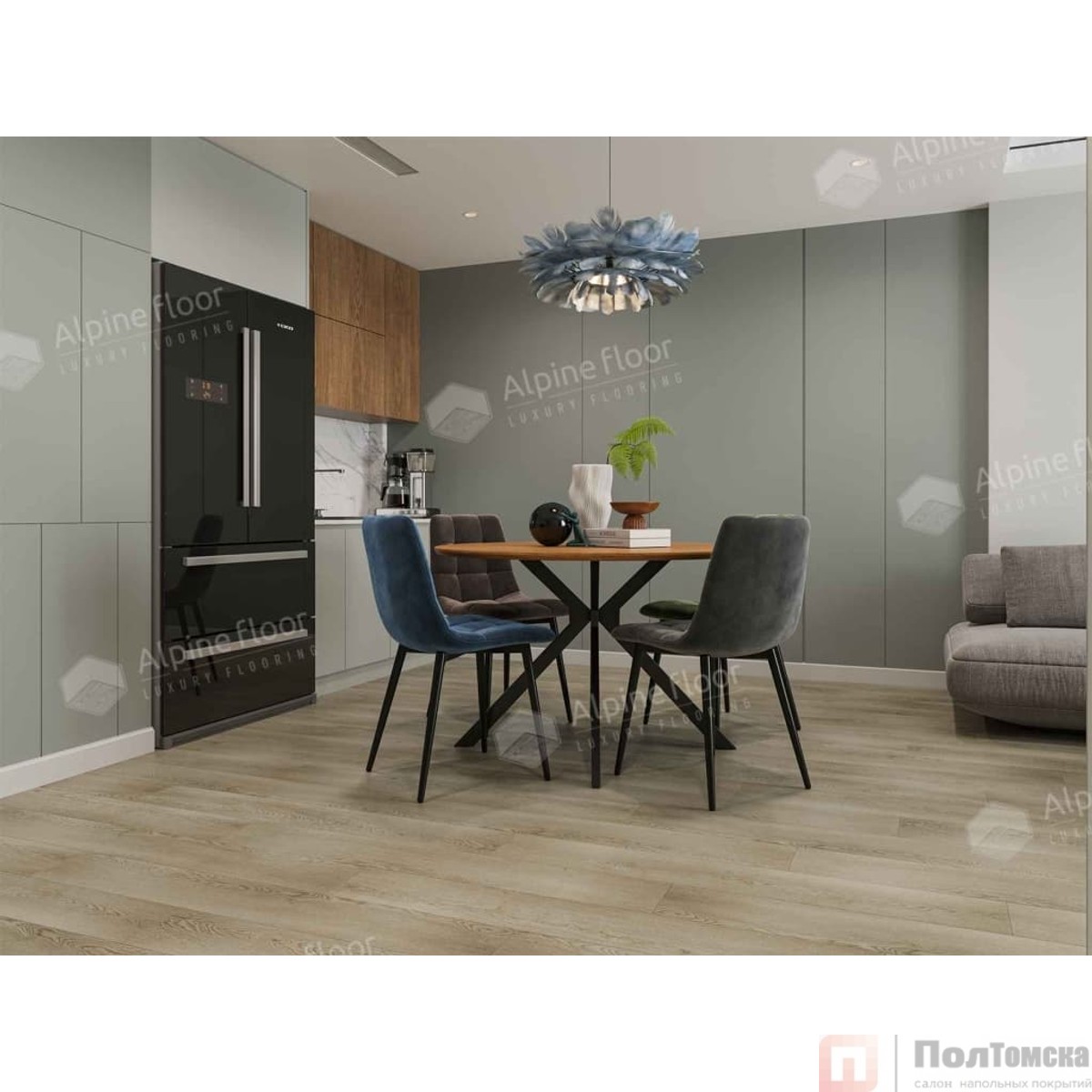 Клеевая плитка Alpine Floor Grand Sequoia LVT Шварцевальд ECO 11-1802