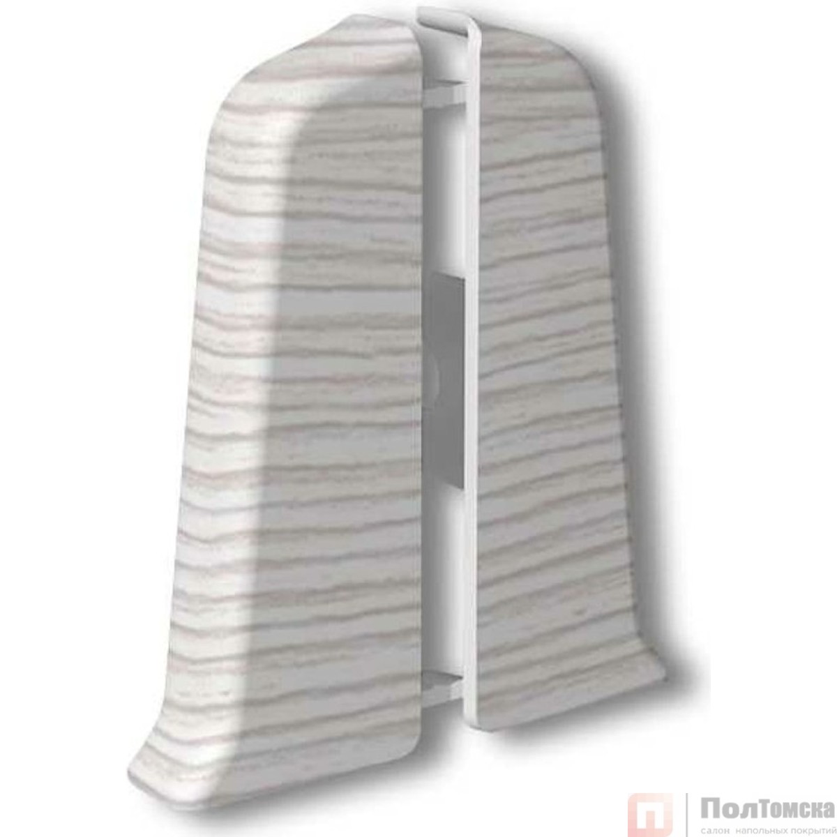 Торцевые (пара) для плинтуса 85мм "Деконика" (1 пара во флоупак), 255 Ясень бьянко