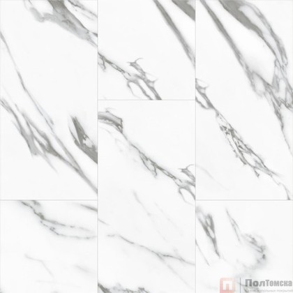 Кварцвиниловая плитка Fargo клеевая Stone LVT Мрамор Калакатта 48105-02 606×303×2,5