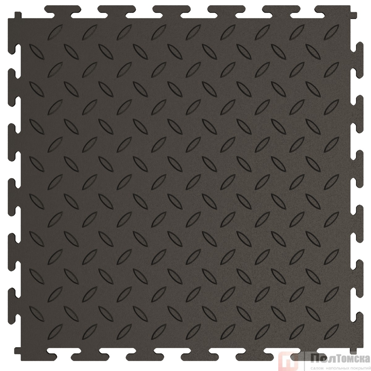 Модульная плитка ПВХ 250х250 5мм цвет черный