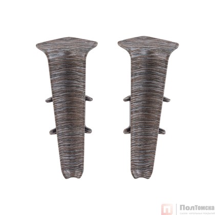 Угол внутренний для плинтуса 85мм "Деконика" (2шт. во флоупак), 210 Дуб пепельный