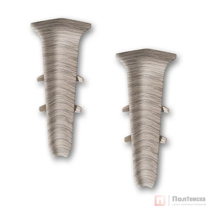 Угол внутренний для плинтуса 85мм "Деконика" (2шт. во флоупак), 215 Дуб снежный