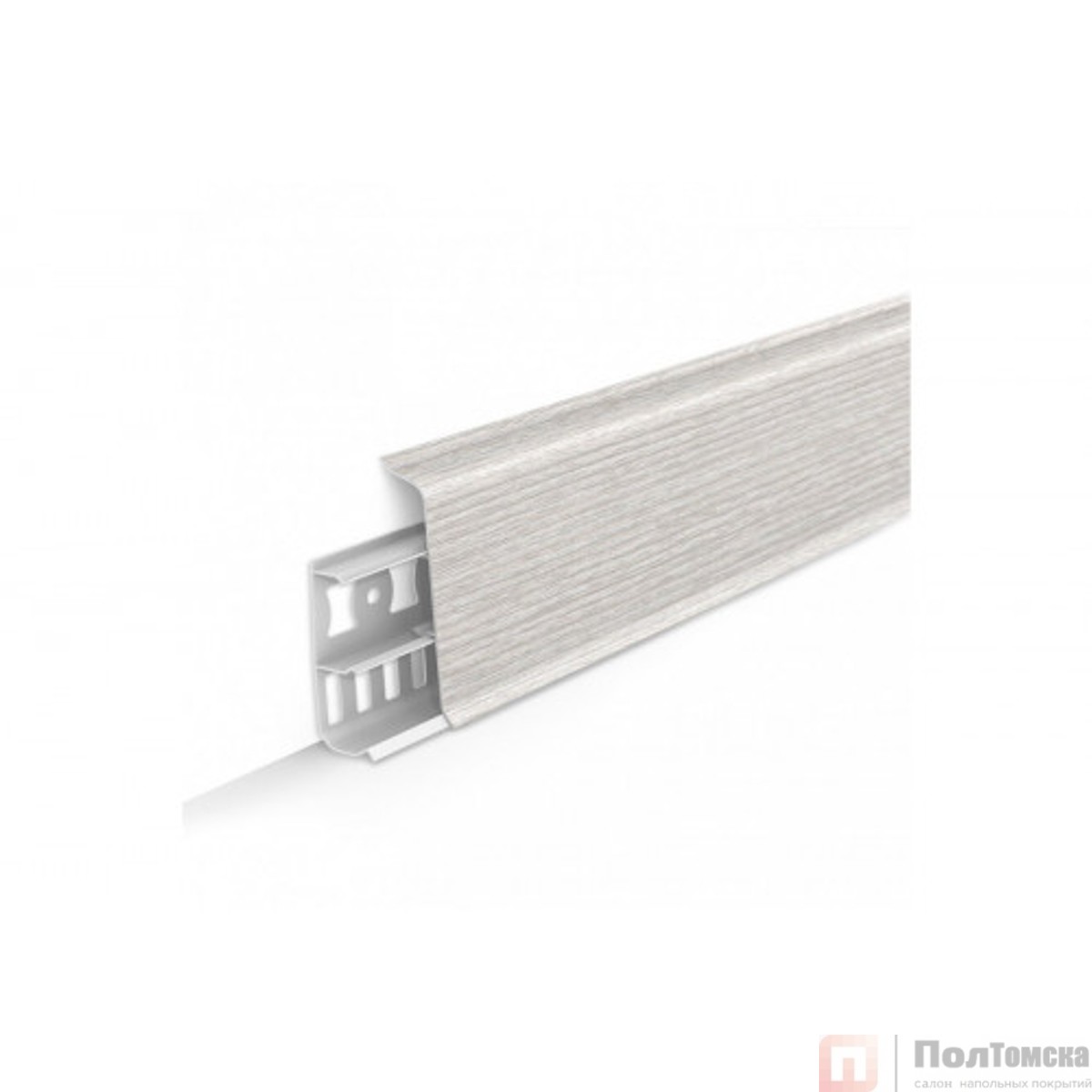 Плинтус напольный с кабель-каналами 70мм 2,2м "Деконика", 265 Клен патина