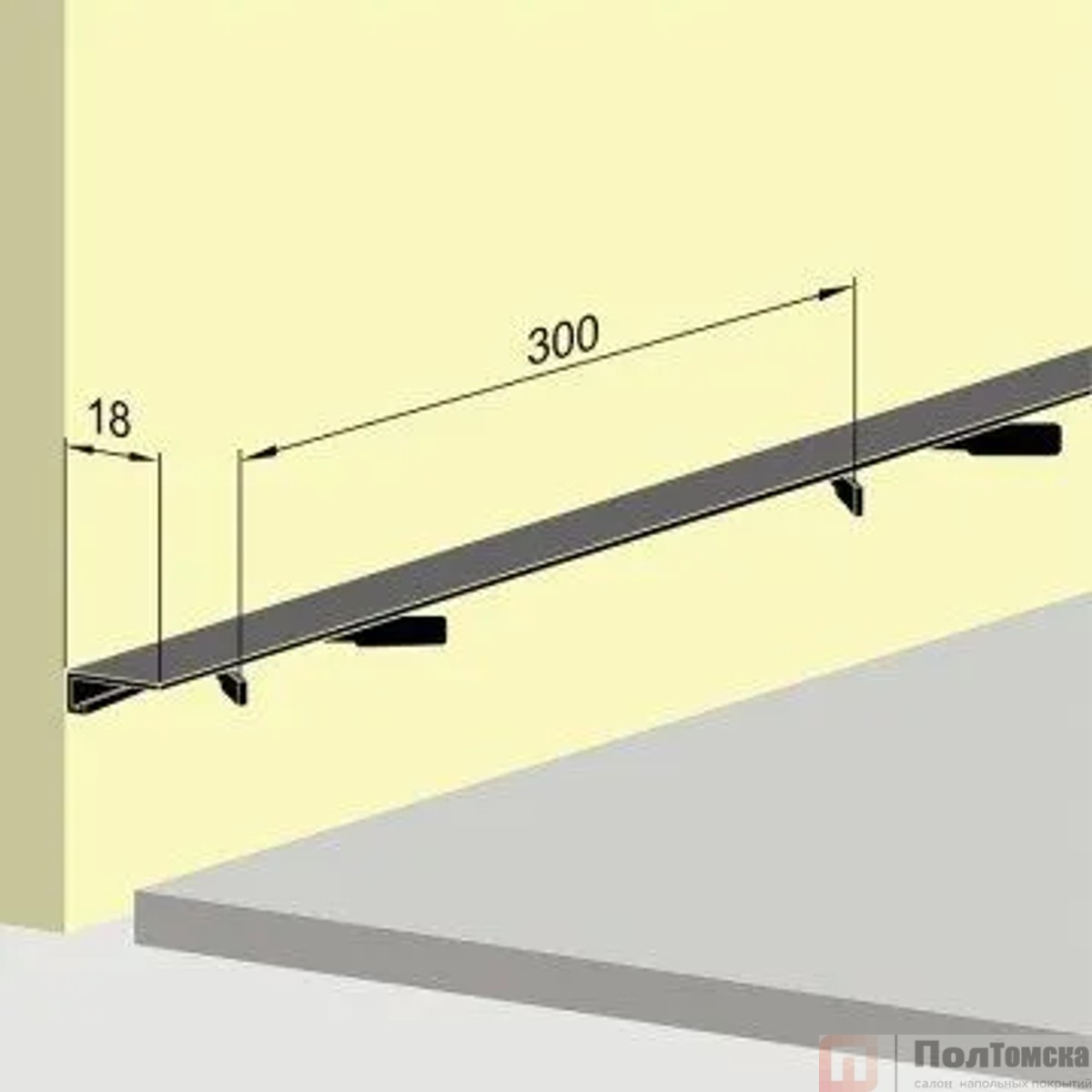 Микроплинтус 18мм 2,4м дуб эдельвейс, шт