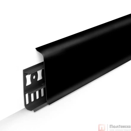 Плинтус напольный с кабель-каналами 85мм 2,2м "Деконика", 007 Черный Плинтус напольный с кабель-каналами 85мм 2,2м "Деконика", 007 Черный