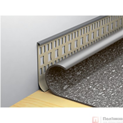 Плинтус для линолеума 2,2м "Идеал", 002 Светло-серый