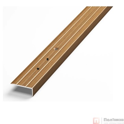Порог-угол 24 х 10мм х 2,0м алюминий орех