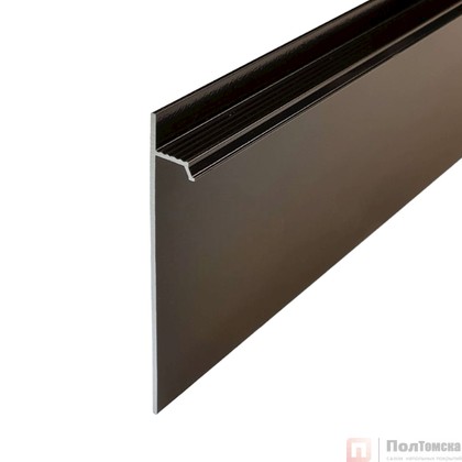 Плинтус потайной 95х15 мм 2,5м алюминий, , шт