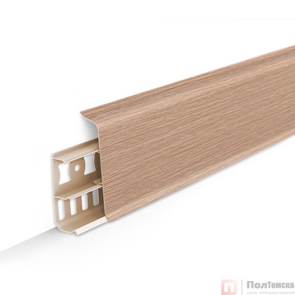 Плинтус напольный с кабель-каналами 85мм 2,2м "Деконика", 213 Дуб северный